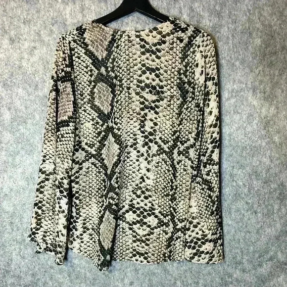 SHOW ME YOUR MUMU Hippie Dippie Top Womens Snake Skin Print Semi Sheer - Small - Picture 5 of 6
